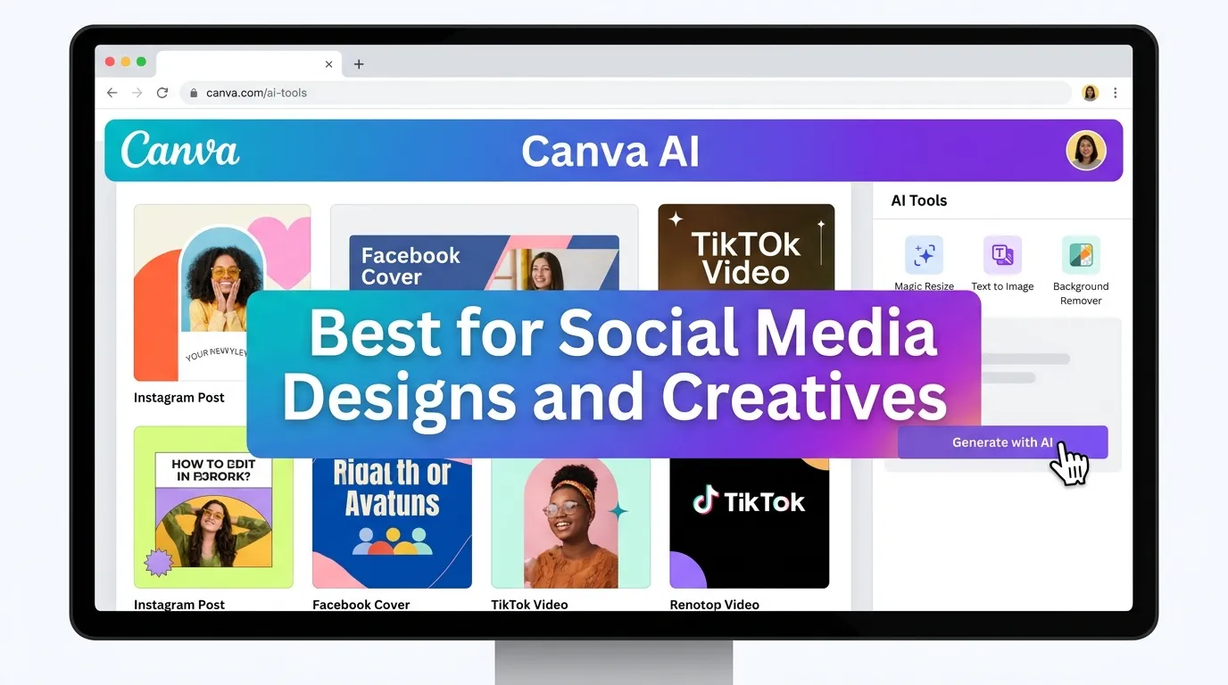  Canva AI — Best for Social Media Designs and Creatives