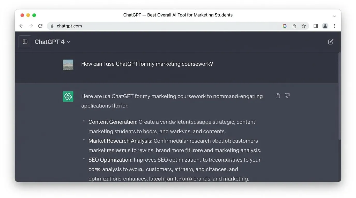 ChatGPT — Best Overall AI Tool for Marketing Students