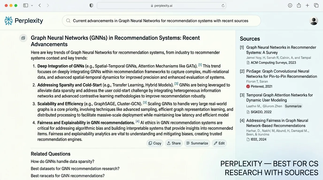 Perplexity — Best for CS Research With Sources